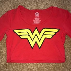 Wonder Woman Halloween Costume Top Cropped